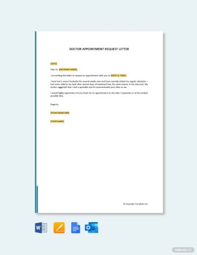 medical doctor appointment request letter templates