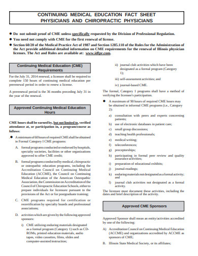 patient education fact sheet