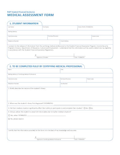 medical financial assessment form in pdf