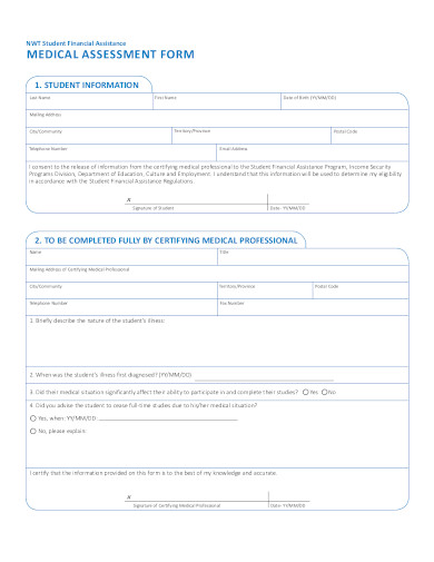 23+ Medical Assessment Form Templates - DOc, PDF