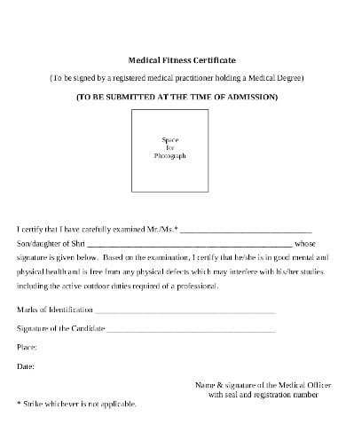 medical fitness certificate in pdf