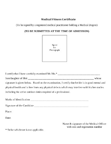 medical fitness certificate in pdf