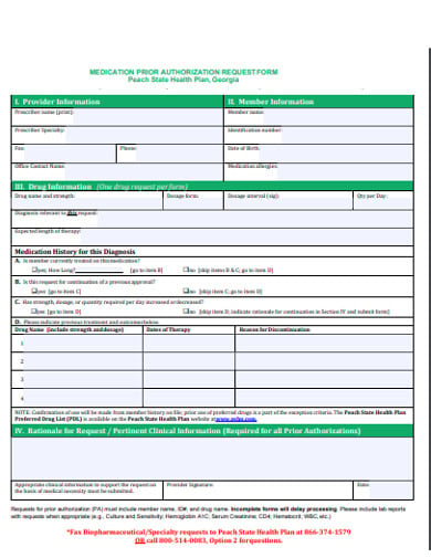 medical prior authorization form