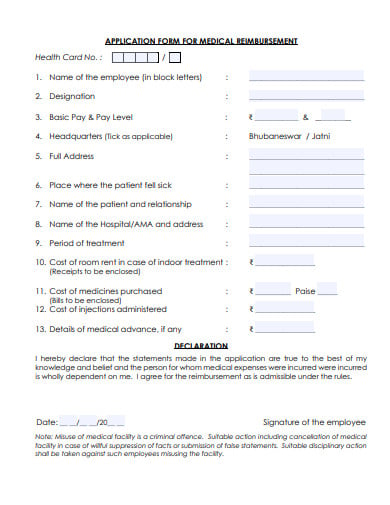 medical-reimbursement-application-form-example-
