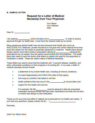 5 Medical Request Letter Templates In PDF DOC