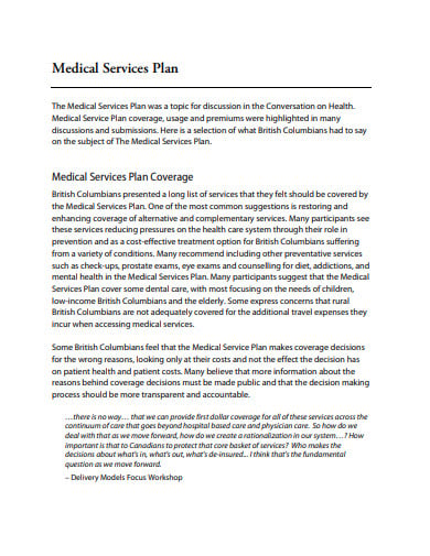 medical services plan