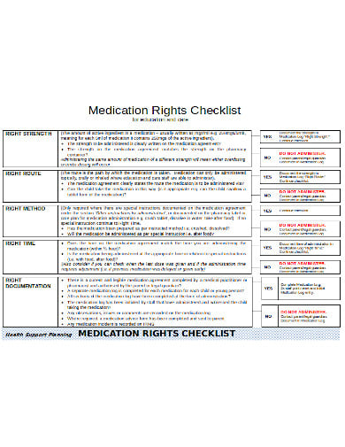medication administration rights checklist template