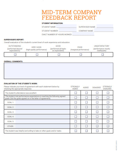mid term company feedback report