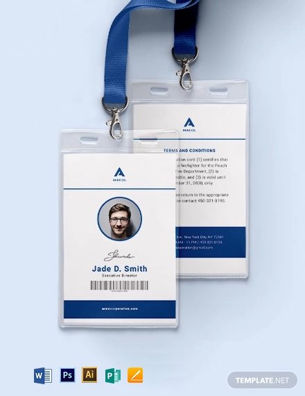 modern corporate id card template