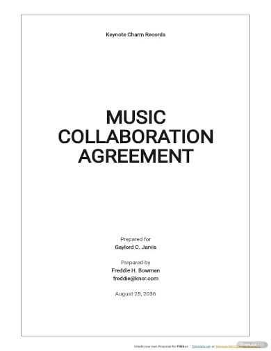 music collaboration agreement template