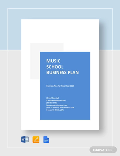 music school business plan template template