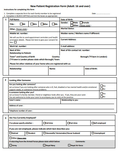 24+ Patient Registration Form Templates - Pdf, Doc 