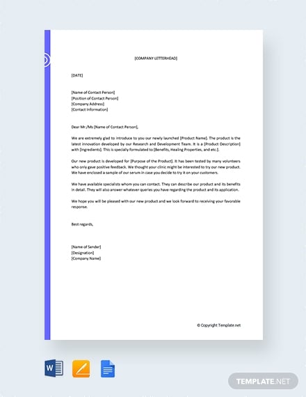 new product proposal letter