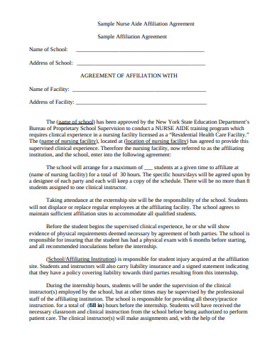 nurse-affiliation-agreement-template