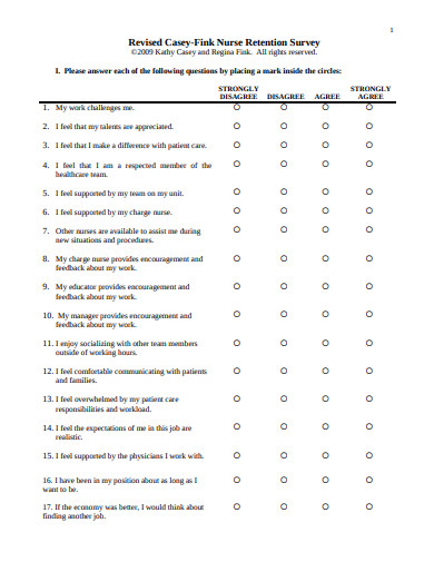 sample questionnaire for nursing research