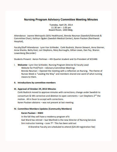 nursing-advisory-committee-meeting-minutes-templates