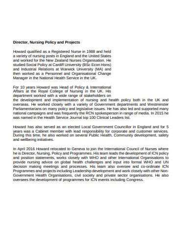 nursing policy and project