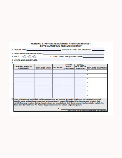 staff assignment and nursing care