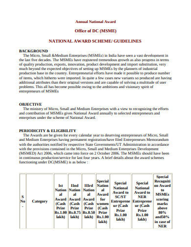 office national award schemes template