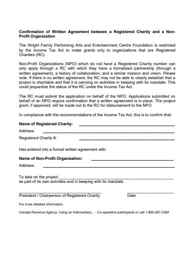 11+ Charity Agreement Templates in PDF | DOC