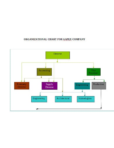 organization chart for company