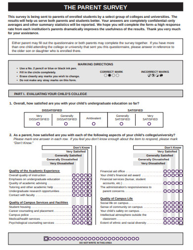 parent survey template in pdf