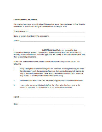 patient consent form case reports template 