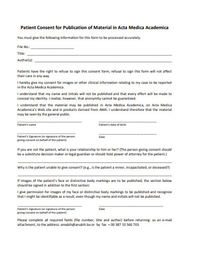 21 patient consent form templates doc pdf free