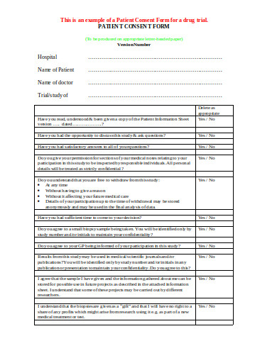 21 Patient  Consent  Form  Templates  DOC PDF Free 