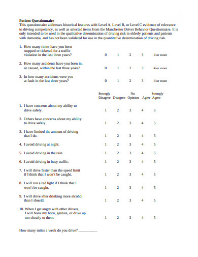 patient questionnaire template in pdf