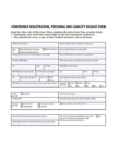 personal liability form template