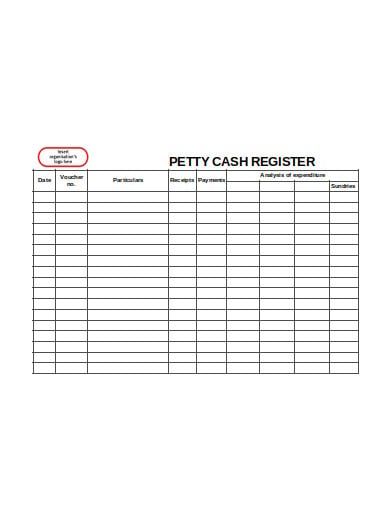 petty cash register template