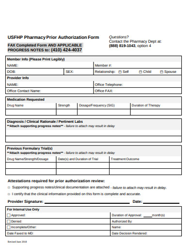 pharmacy prior authorization form