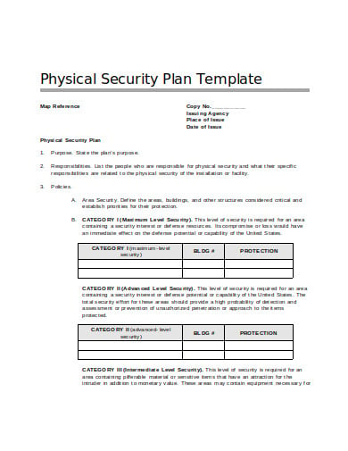 your business plan should include physical security items