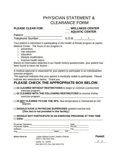 physician-statement-and-clearance-form