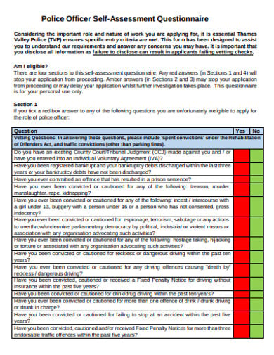 police-officer-self-assessment-questionnaire