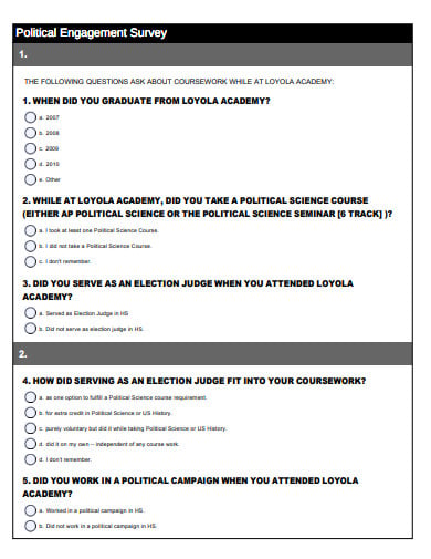 political enagement survey template