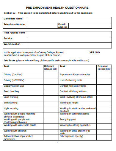 10-pre-employment-health-questionnaire-templates-in-pdf-ms-word