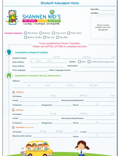 pre-school-admission-form-template