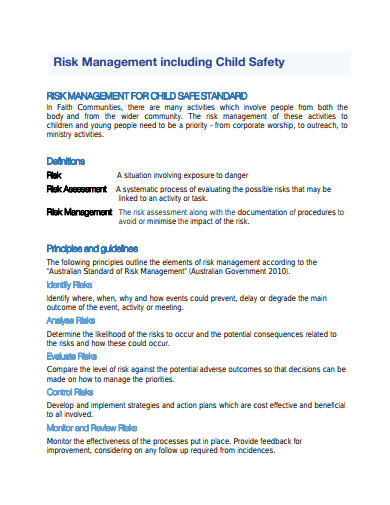 9+ Church Risk Management Plan Templates in PDF | DOC