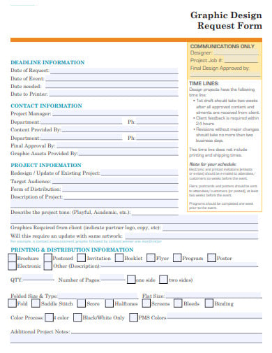 FREE 10  Graphic Design Request Form Templates in PDF MS Word