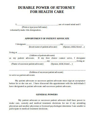 printable patient advocate form