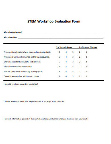 printable workshop evaluation form