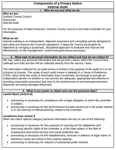 10+ Audit Notice Templates in PDF | DOC