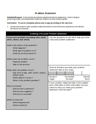 problem statement template