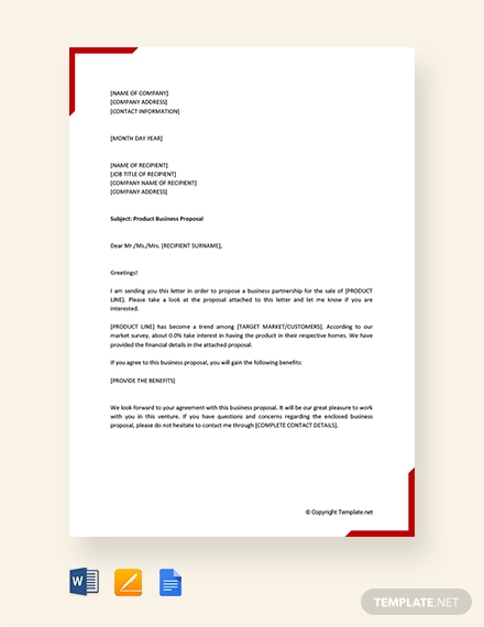 product business proposal letter 2