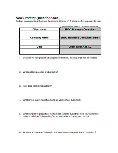 product-questionnaire-template