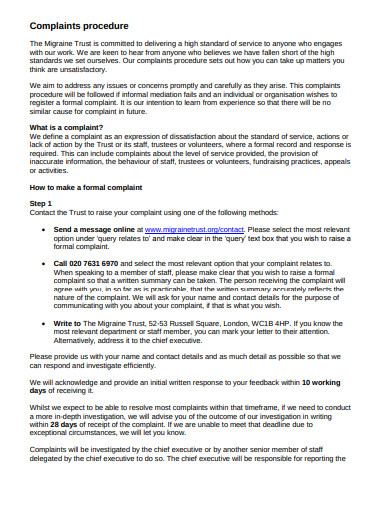 10 Charity Complaints Procedure Templates In DOC PDF