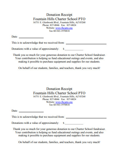 17+ Donation Receipt Letter Templates in Google Docs | Google Sheets ...