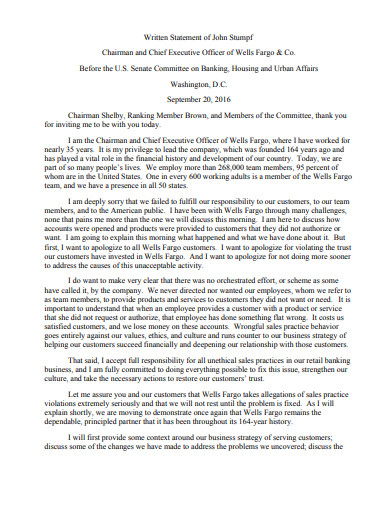 18  Written Statement Templates in PDF DOC Free Premium Templates